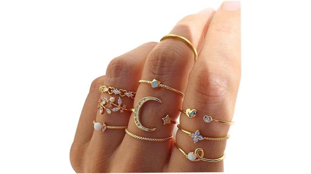 boho rings for women