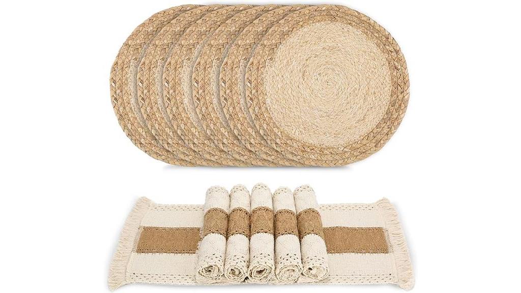 boho style table mats