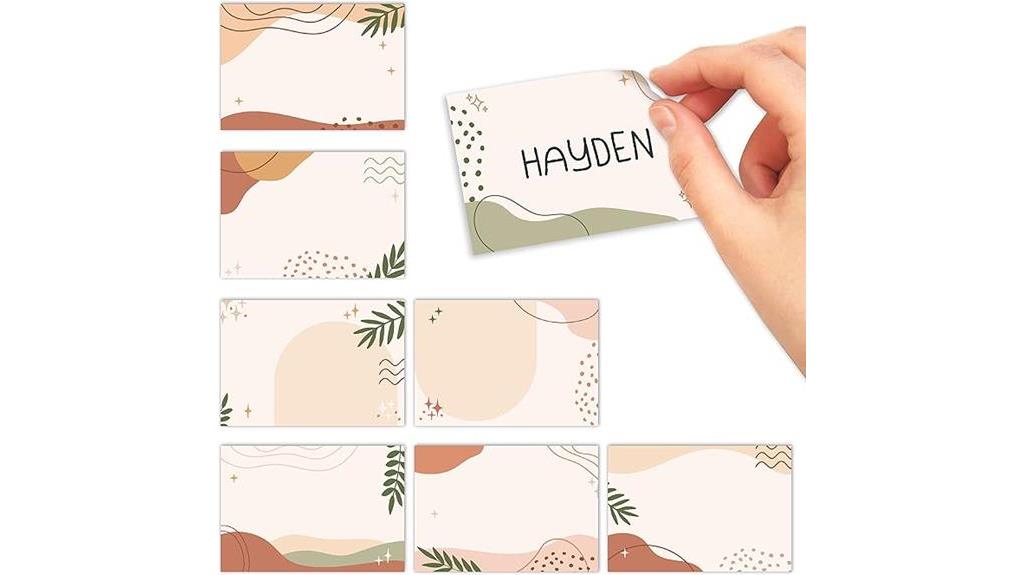 boho themed classroom cubby tags