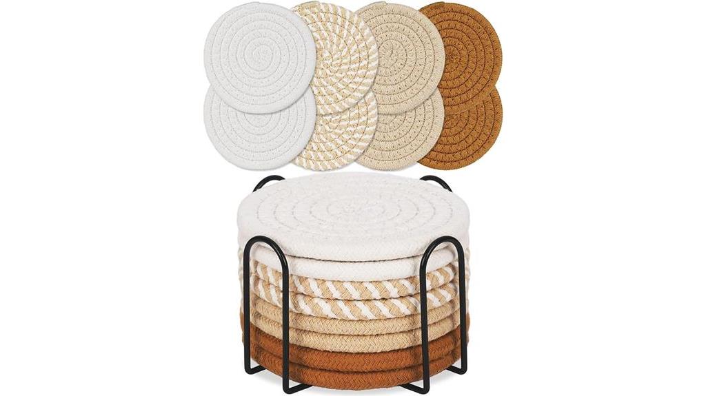 boho themed coaster set collection