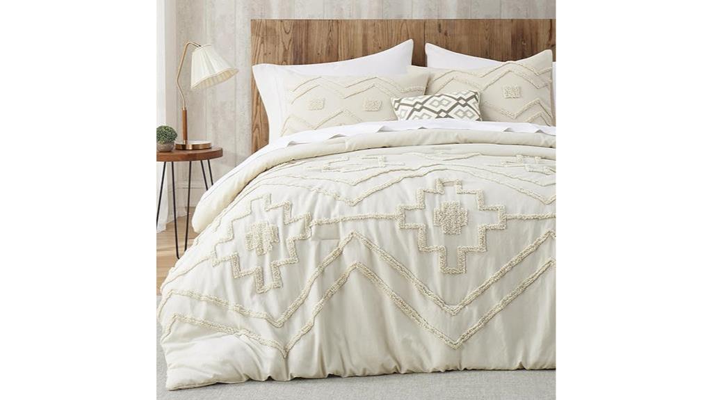 boho tufted fluffy bedding