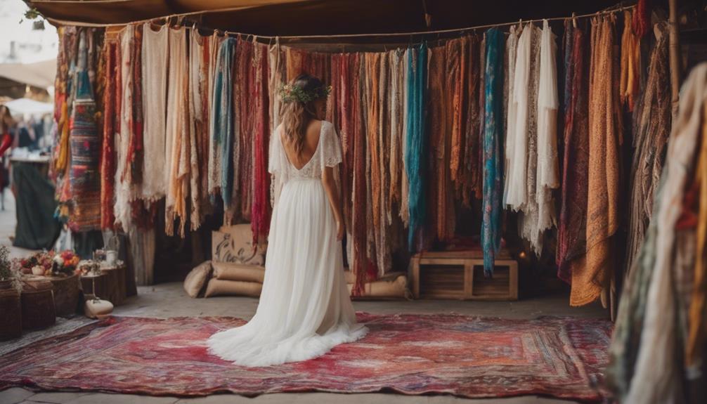 boho wedding dress shopping