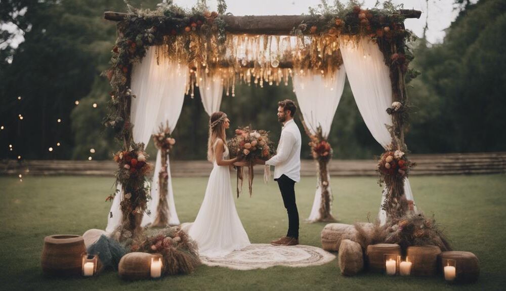 boho wedding outdoor celebration