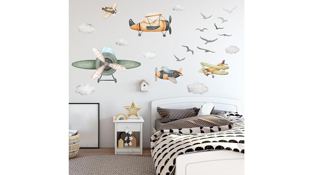 boys bedroom airplane decal