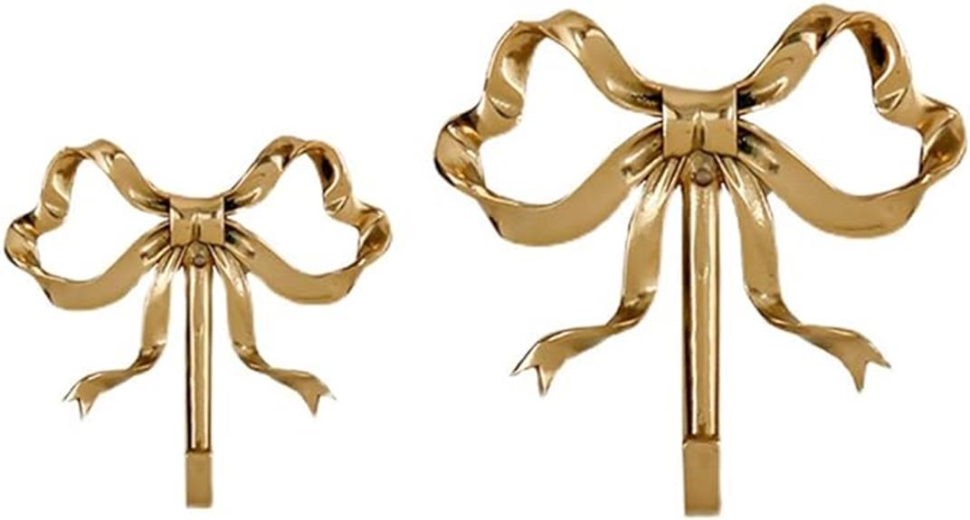 brass bow knot wall hooks