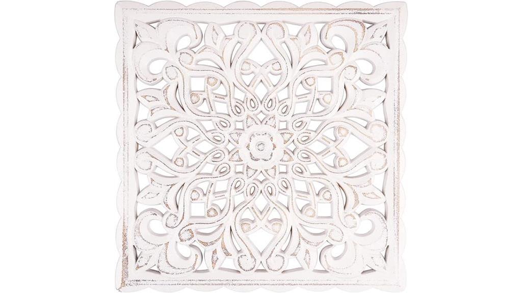 carved floral wall panel