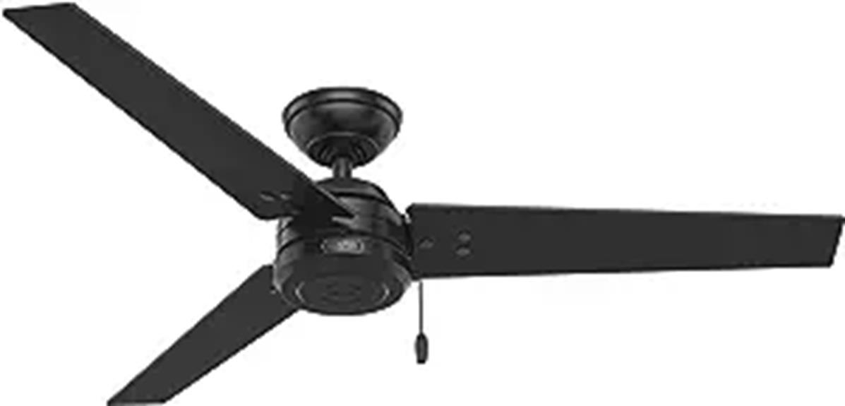 cassius ceiling fan matte black