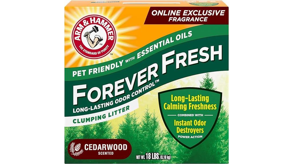 cedarwood scented clumping litter