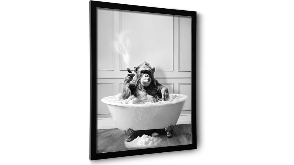 charming chimp bath scene