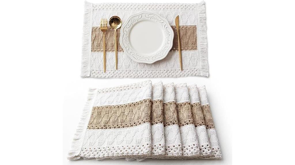 chic boho placemats set