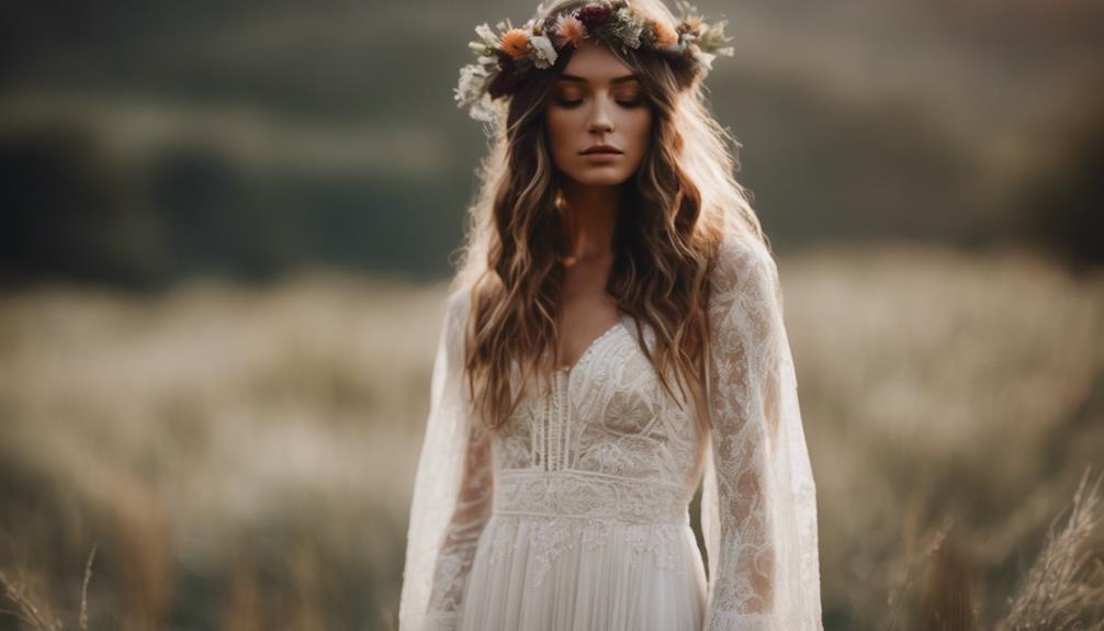 choosing boho wedding dress