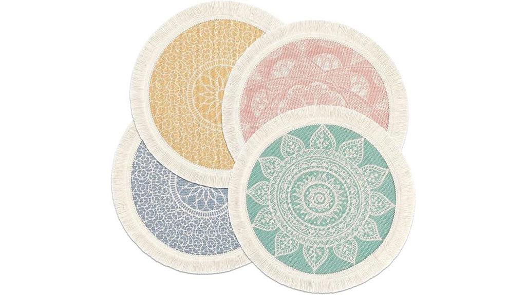circular placemats in set