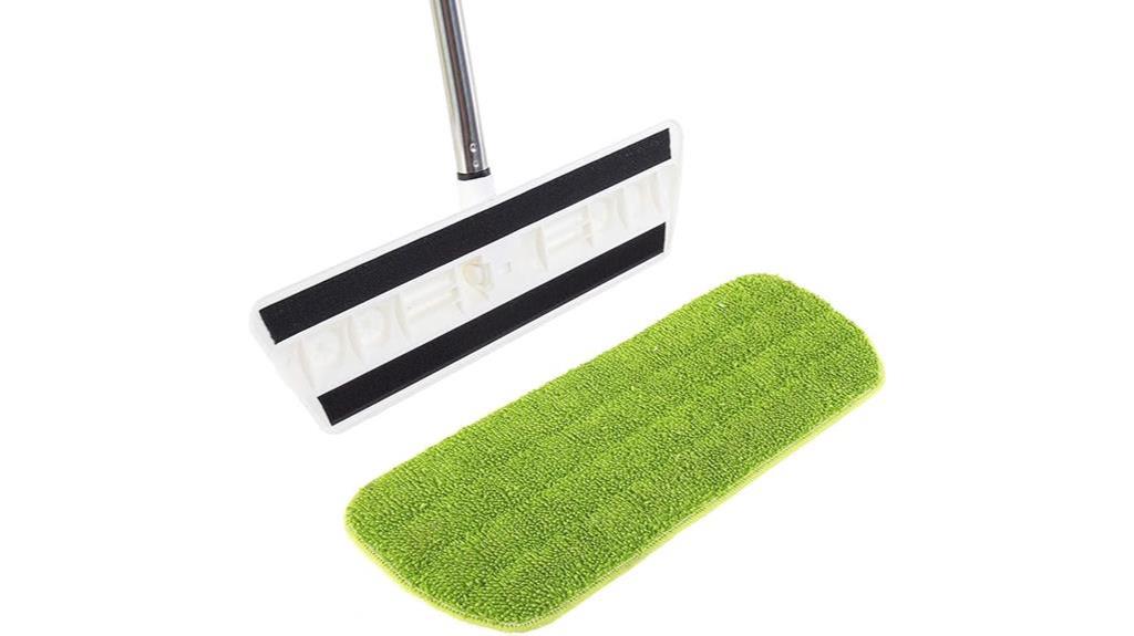 cleaning with flat mop