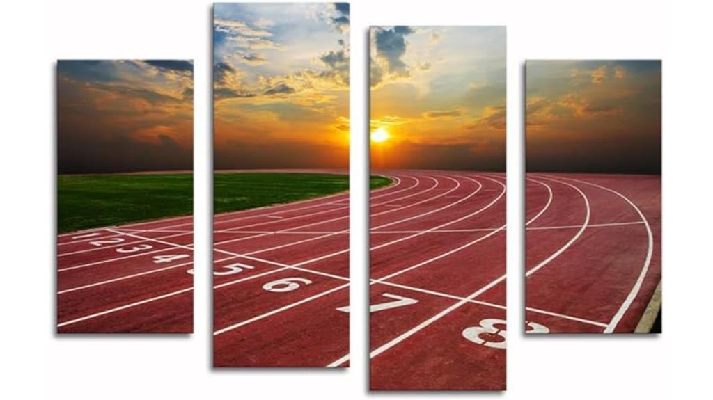 coastal inspired running track art