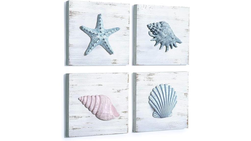 coastal seashell art decor
