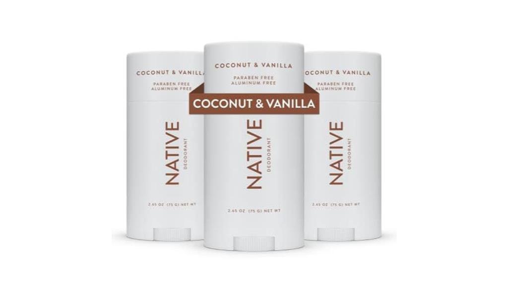 coconut vanilla deodorant pack