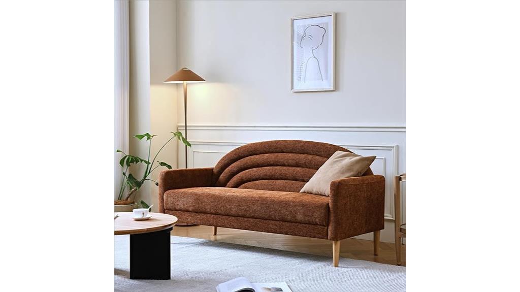 colorful 3 seater linen sofa
