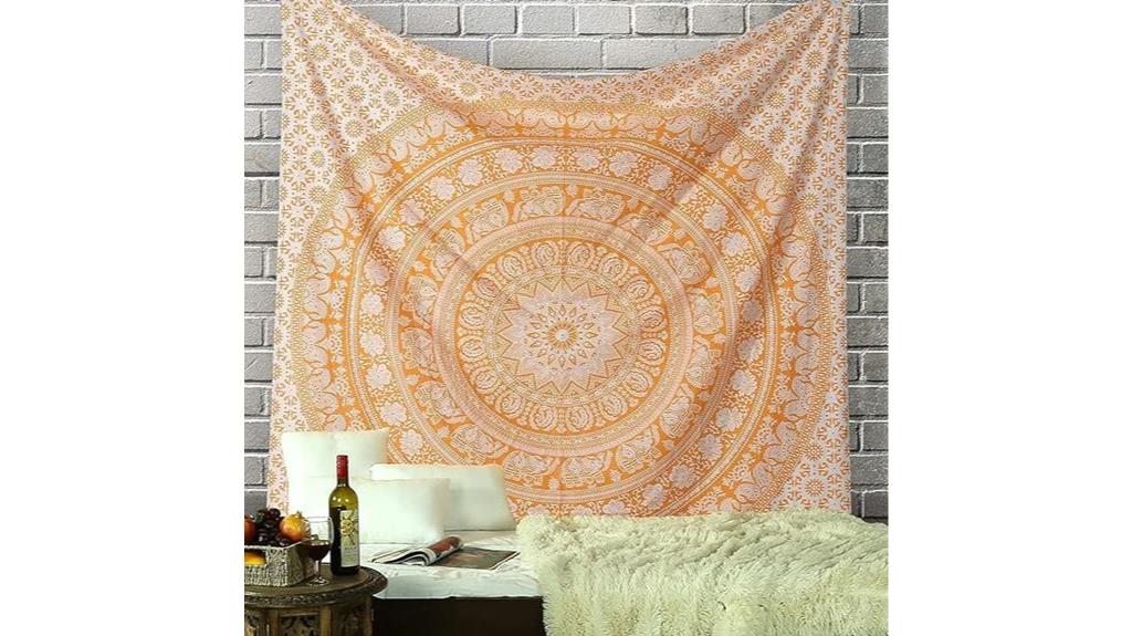 colorful elephant mandala tapestry