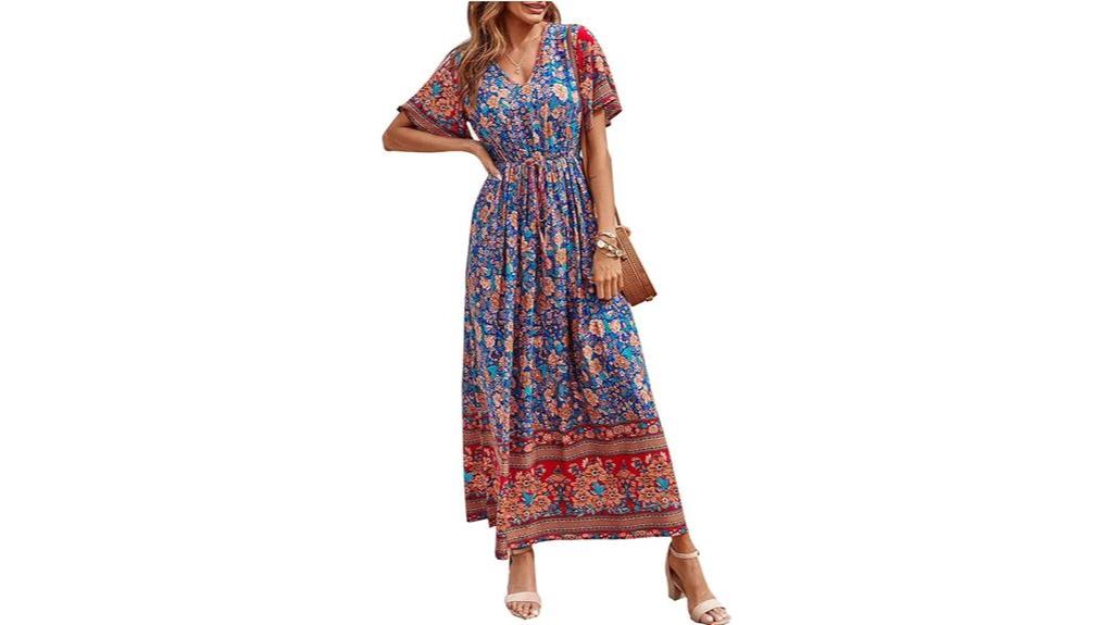 colorful floral print dress