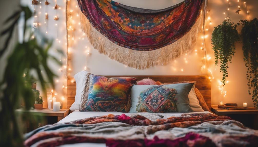 colorful tapestries add charm