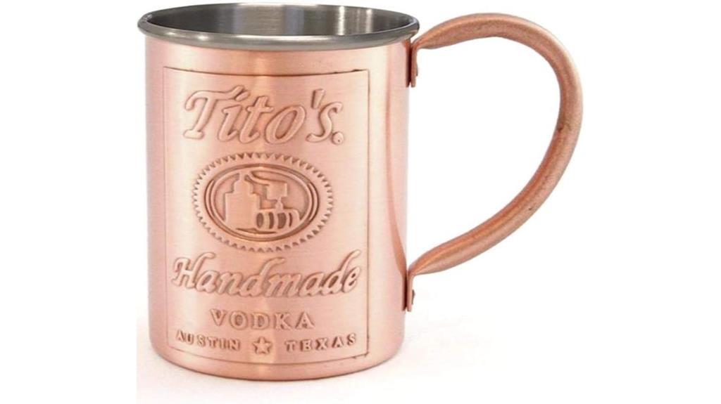 copper and stainless steel mug