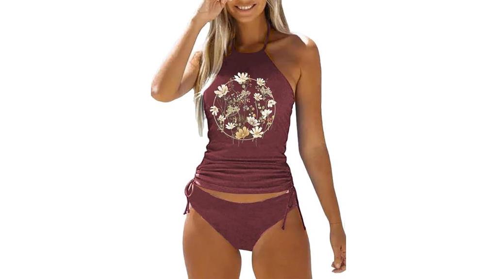 cow skull tankini set