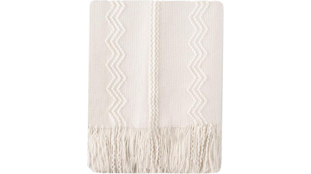cozy cream throw blanket