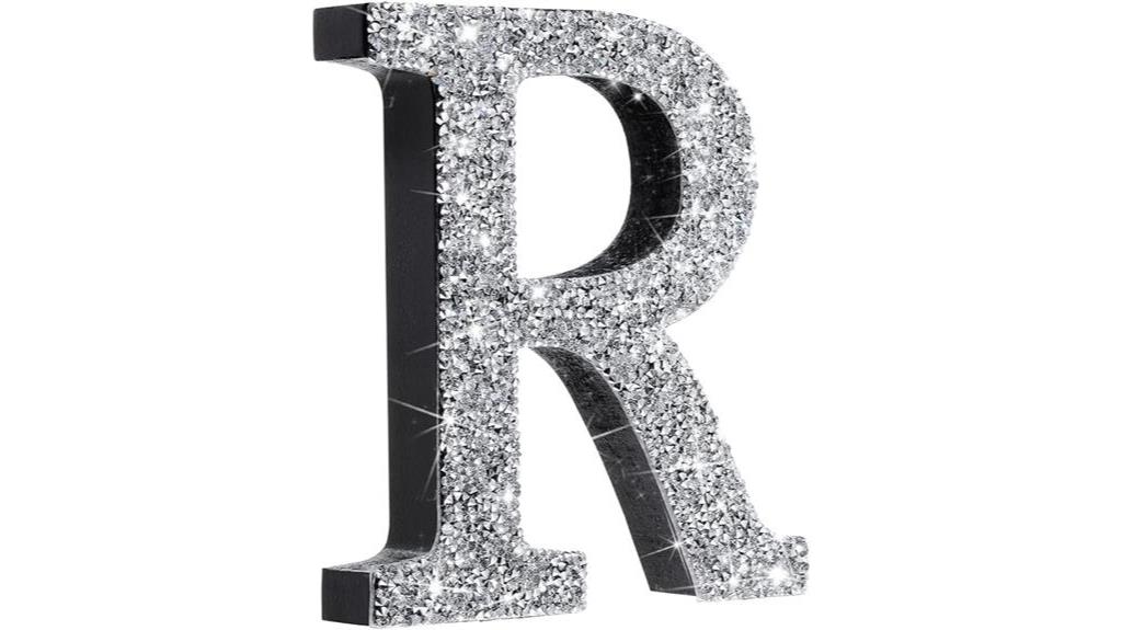 crystal diamond monogram letter