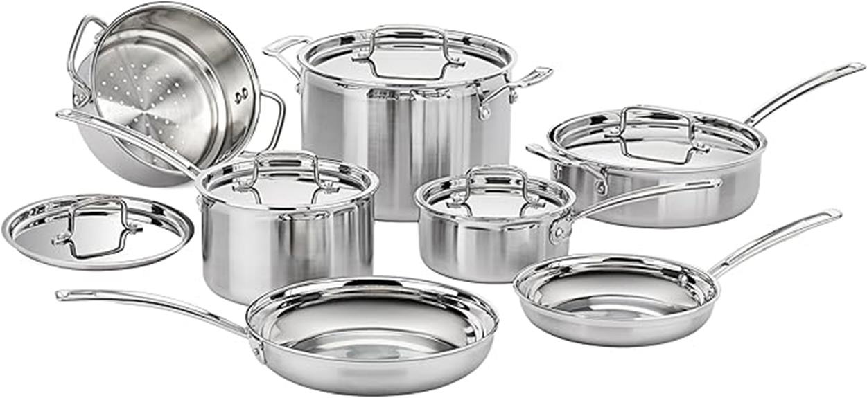 cuisinart cookware set silver