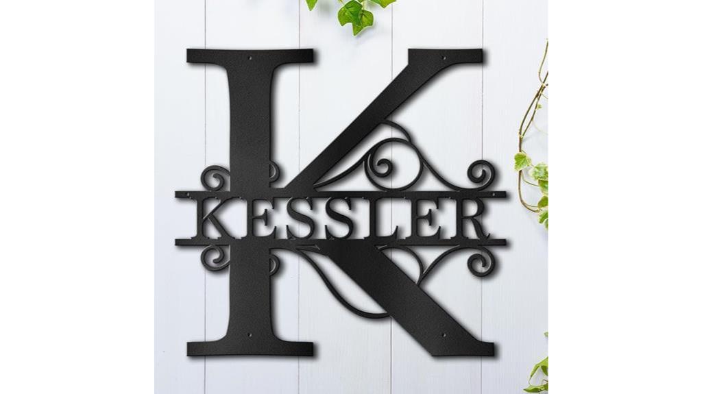 custom metal name signs