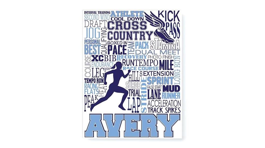 customized cross country wall art