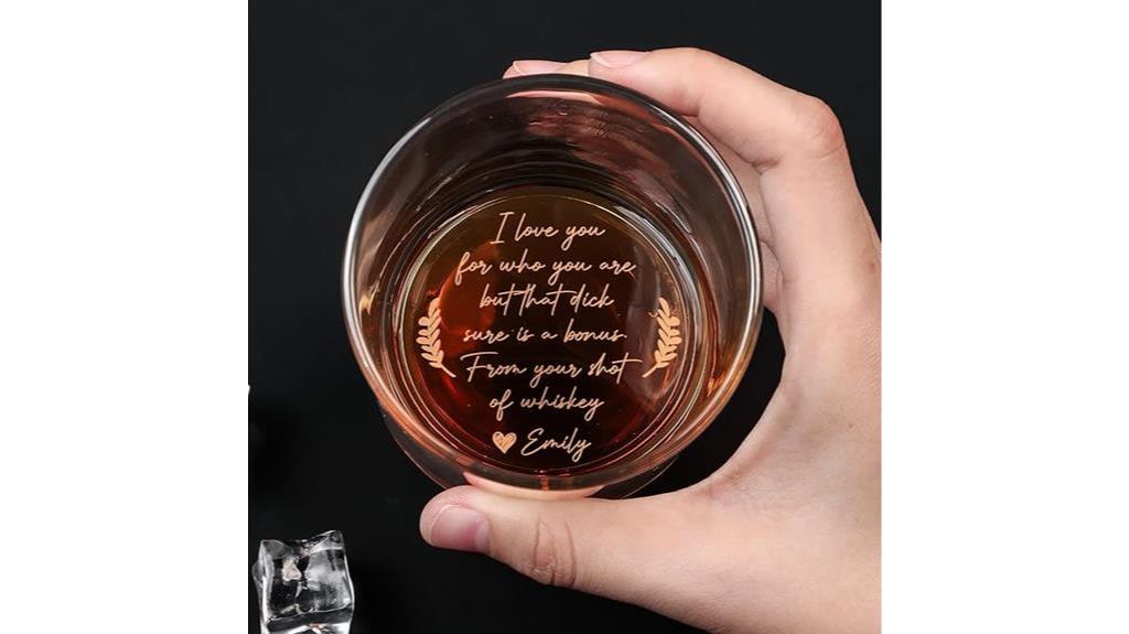 customized whiskey glass design