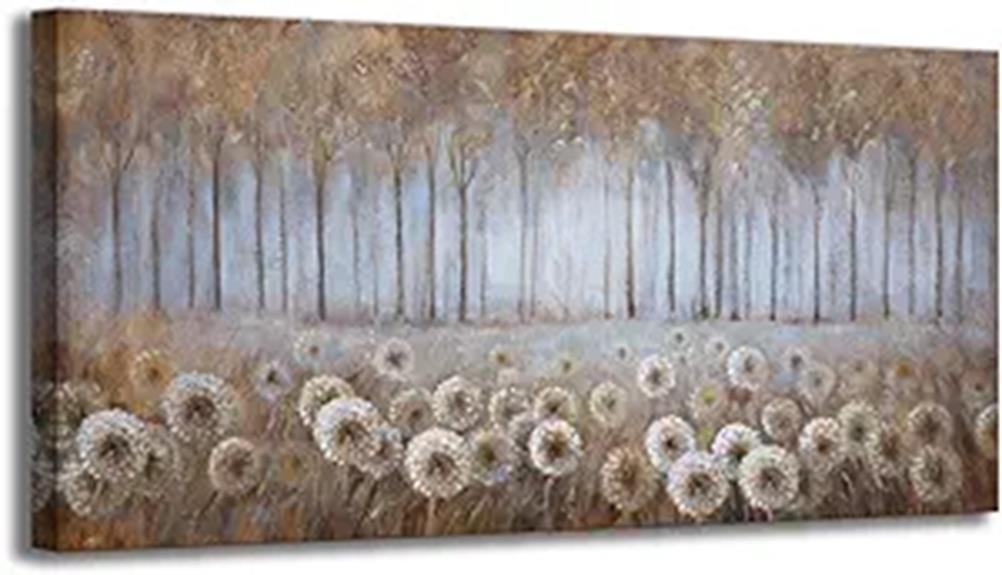 dandelion canvas art decor