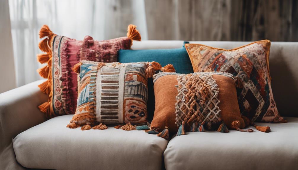 decorating with boho pillows
