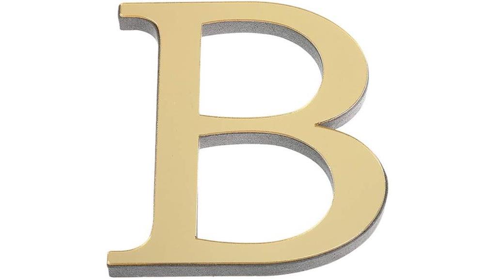 decorative metal initial letters