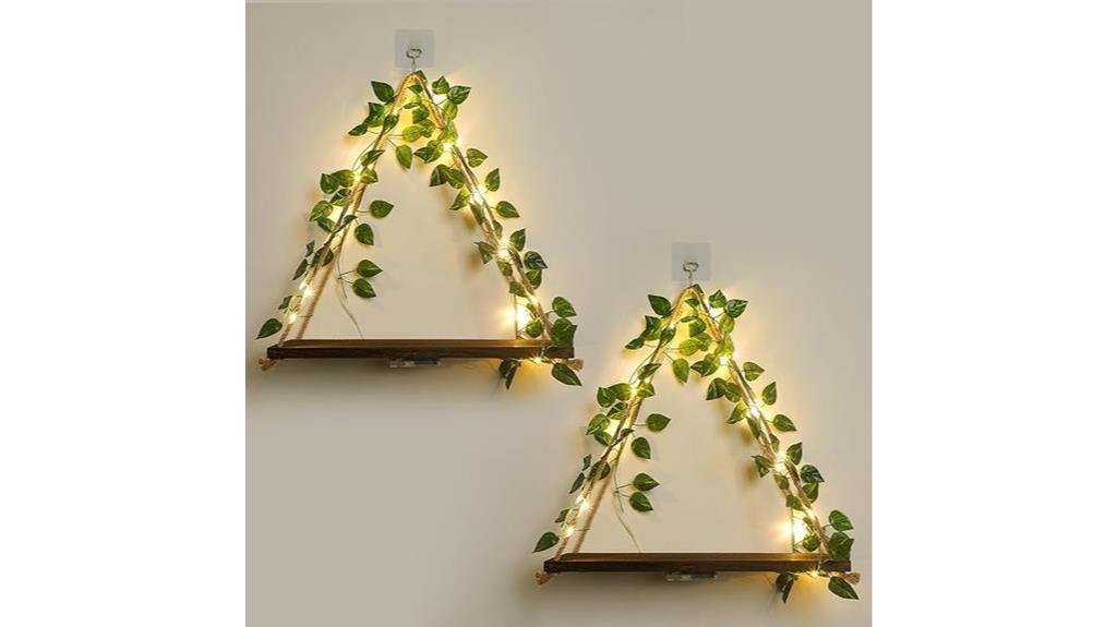 decorative plant wall shelves