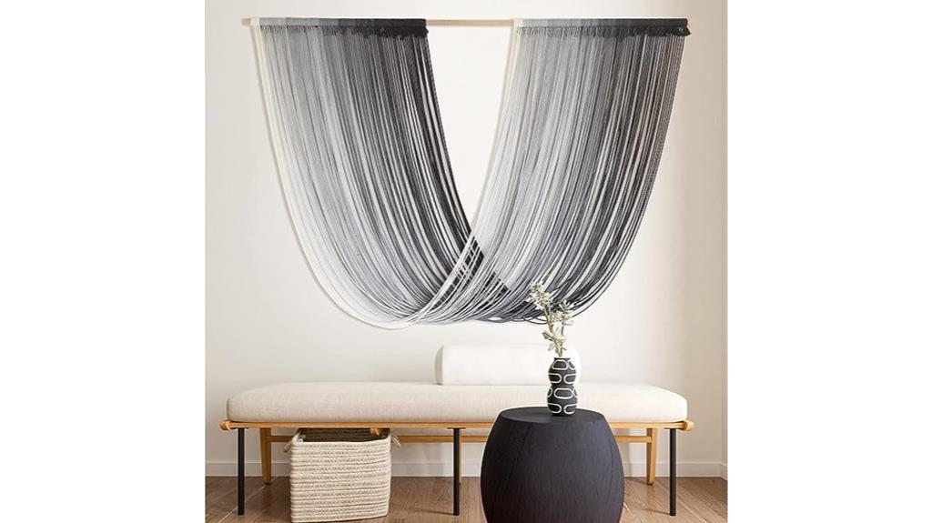 detailed large scale tie dye macrame tapestry
