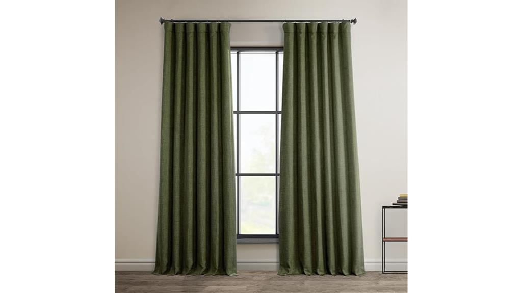 discounted faux linen curtains