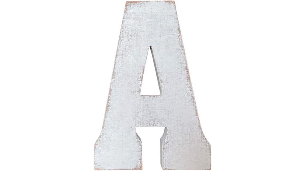 distressed white wash letters
