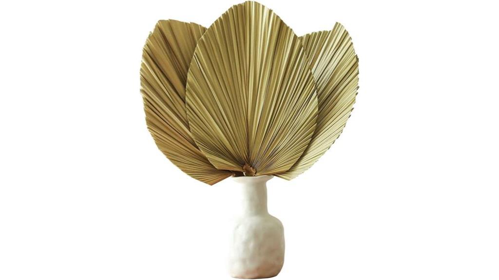 dried palm leaf decor
