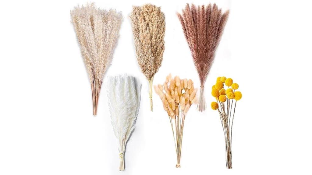 dried pampas grass decor