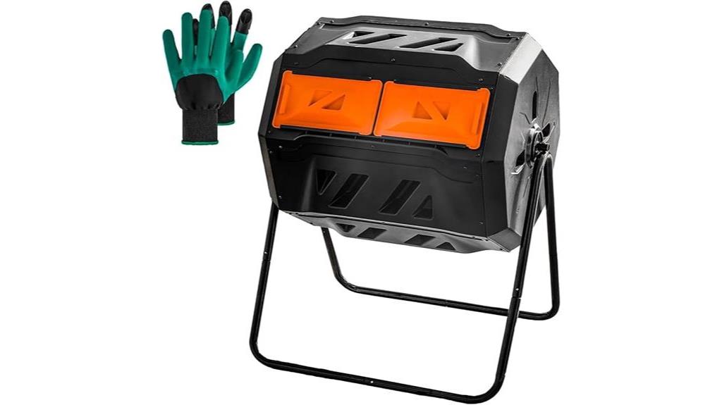 dual chamber composting bin