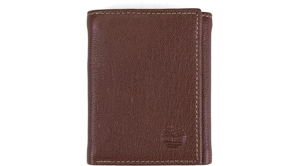 durable leather trifold wallet