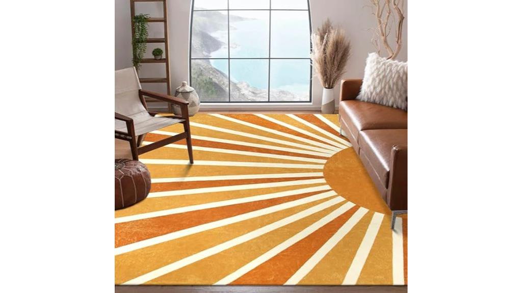 durable sun printed area rug