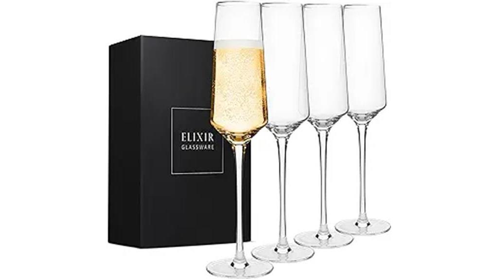elegant champagne flutes design