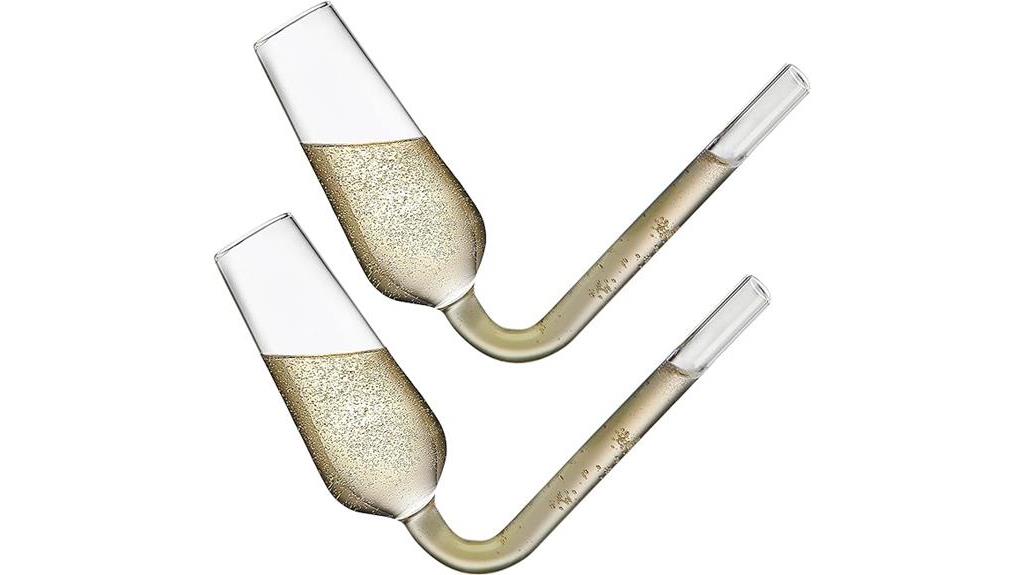 elegant champagne flutes novelty
