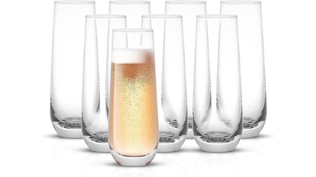 elegant stemless champagne flutes