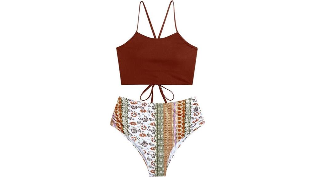 fashionable high waisted bikini