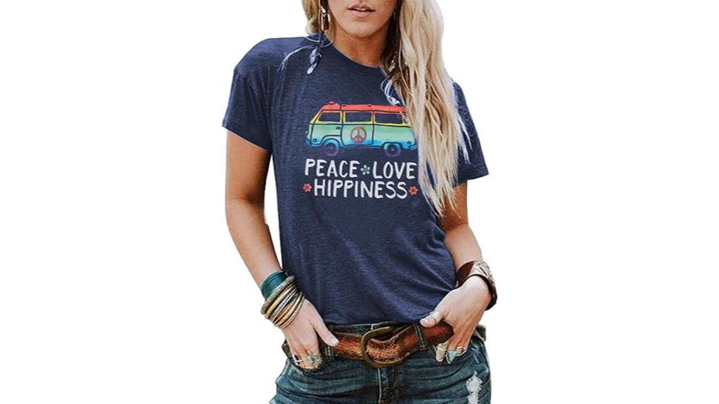 fashionable peace sign tee