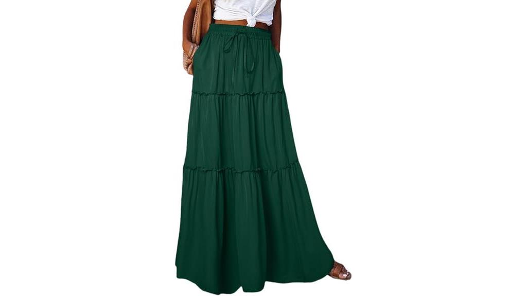 feminine boho maxi skirt